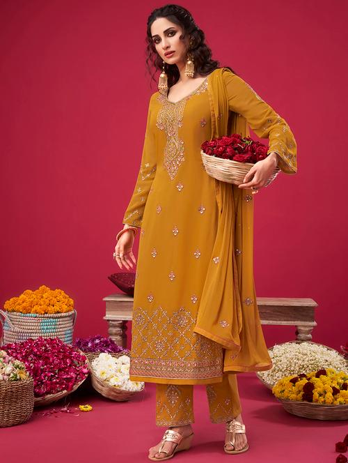 embroidered unstitched suit set - 17960904 - Very Small Image - 1