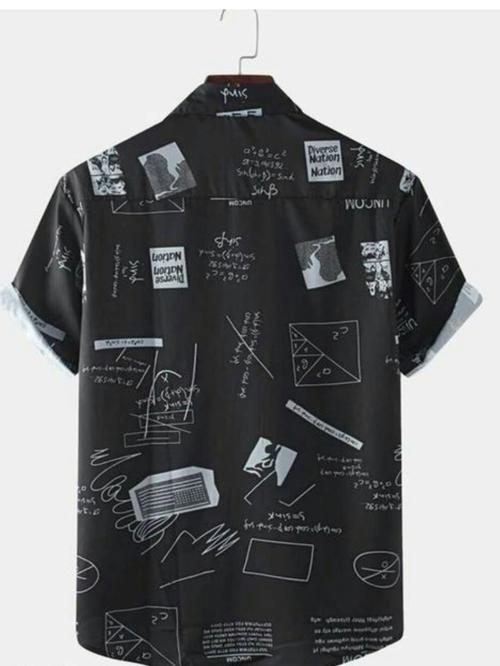 black cotton casual shirt - 17961016 - Very Small Image - 1