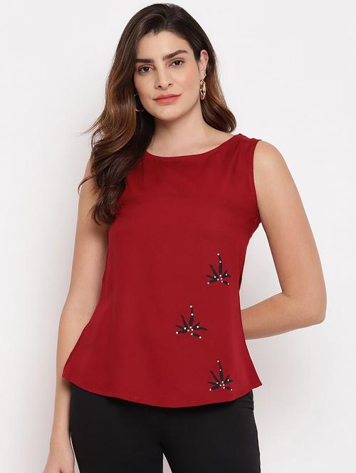 round neck printed top - 17961047 - Very Small Image - 1