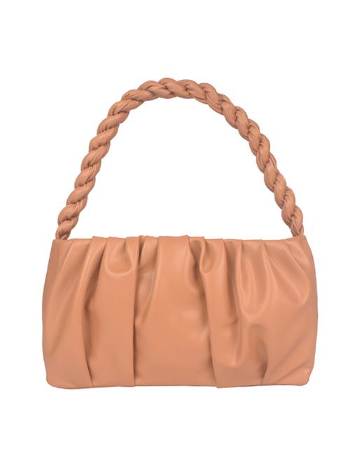 tan leatherette (pu) handbag - 17961057 - Very Small Image - 1