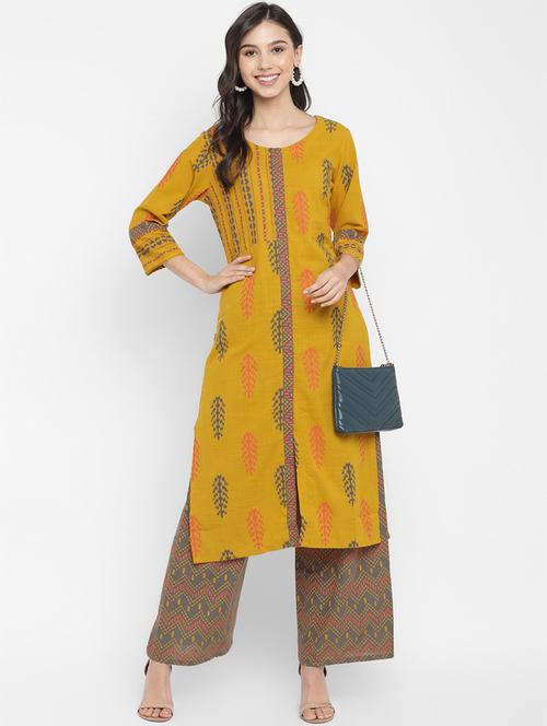 ikat straight kurta - 17962012 - Very Small Image - 1