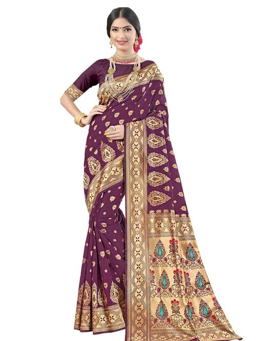 jacquard work woven saree - 17962240 - Very Small Image - 1