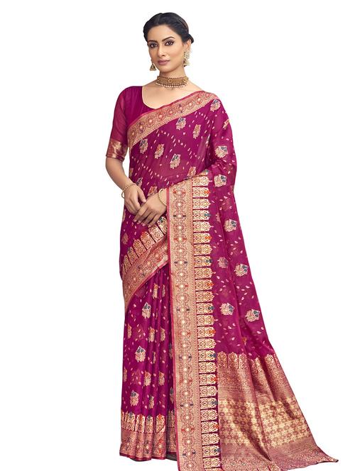 jacquard work woven saree - 17962282 - Very Small Image - 1