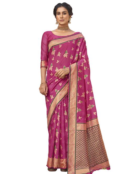 jacquard work woven saree - 17962304 - Very Small Image - 1