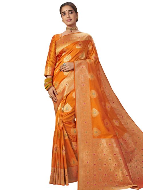 jacquard work woven saree - 17962312 - Very Small Image - 1