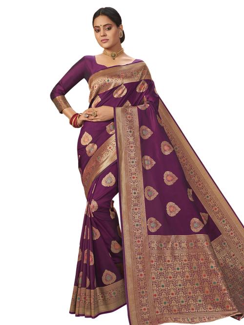 jacquard work woven saree - 17962316 - Very Small Image - 1