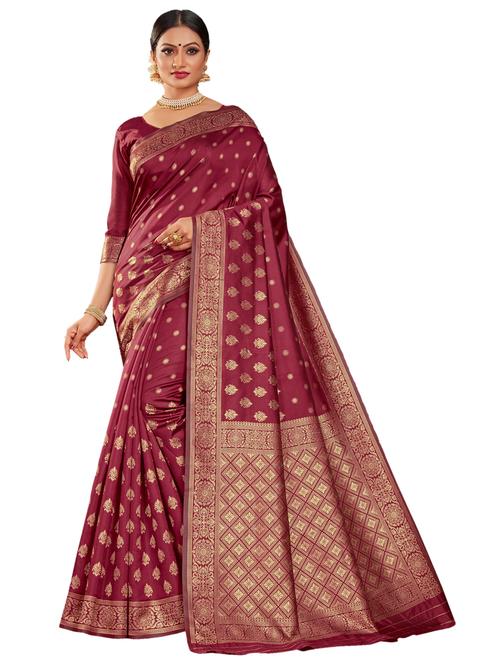 jacquard work woven saree with blouse - 17962651 - Very Small Image - 1