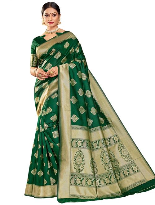 jacquard work woven saree with blouse - 17962661 - Very Small Image - 1