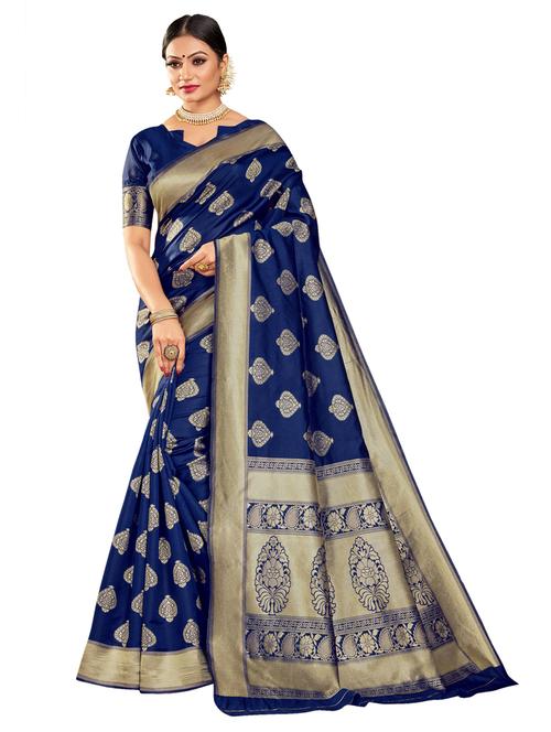jacquard work woven saree with blouse - 17962663 - Very Small Image - 1