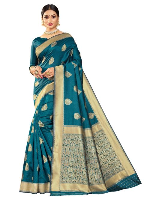 jacquard work woven saree with blouse - 17962668 - Very Small Image - 1