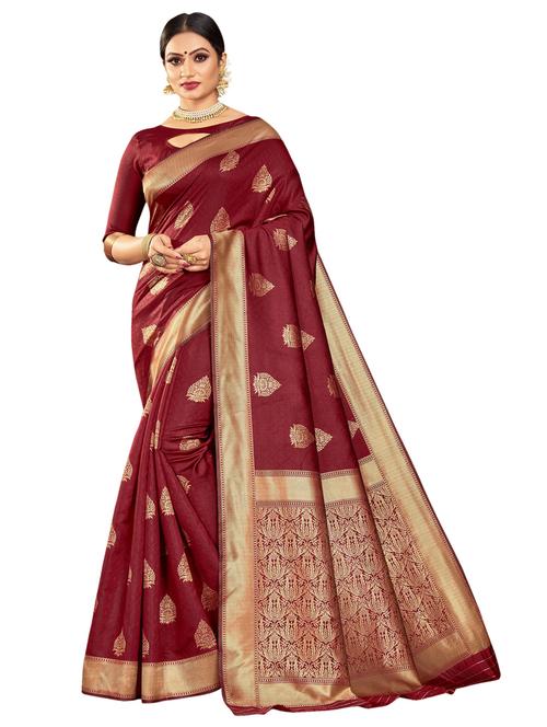 jacquard work woven saree with blouse - 17962669 - Very Small Image - 1