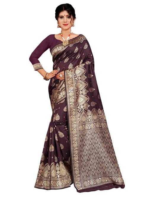 jacquard work woven saree with blouse - 17962689 - Very Small Image - 1