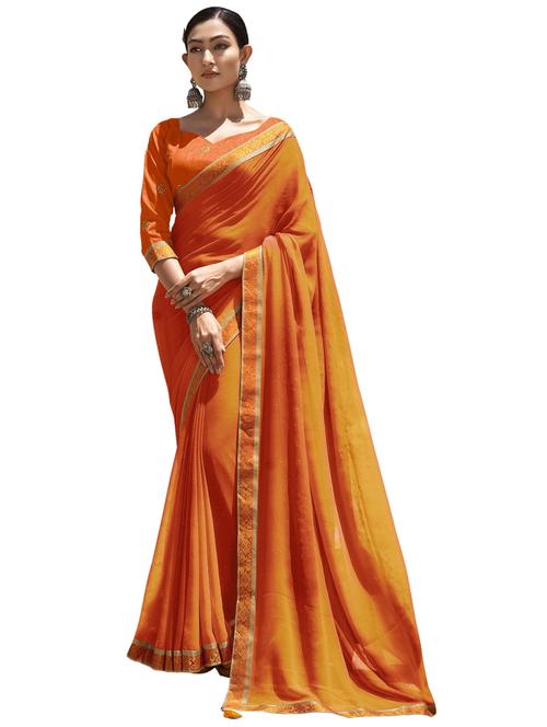 solid bordered saree - 17962854 - Very Small Image - 1