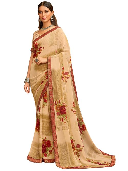 floral printed saree - 17962880 - Very Small Image - 1