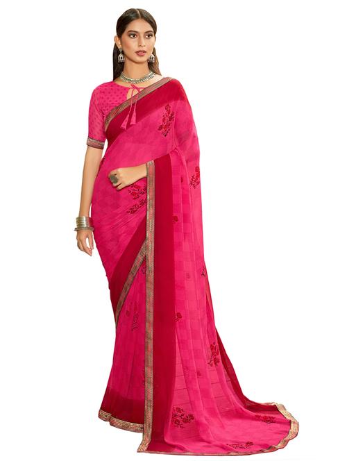 floral printed saree - 17962904 - Very Small Image - 1