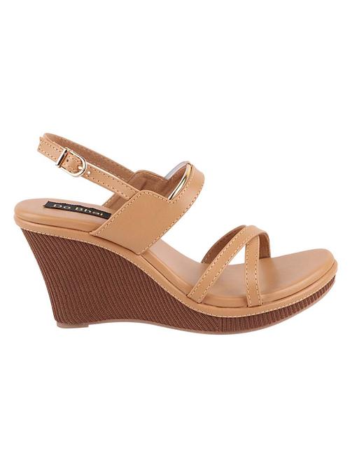 tan synthetic slip on sandals - 17963193 - Very Small Image - 1