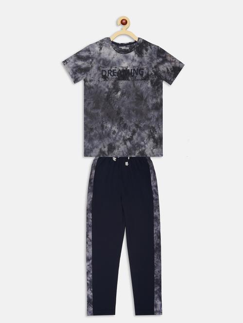 round neck printed pyjama set nightwear - 17963747 - Very Small Image - 1