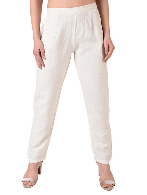 white solid tapered pant - 17963887 - Very Small Image - 1