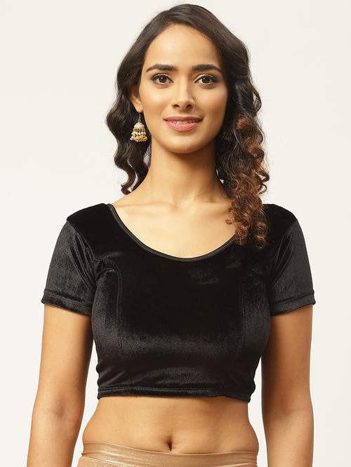 black velvet solid blouse - 17963932 - Very Small Image - 1