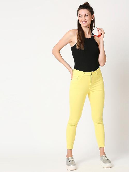 yellow cotton jeans - 17964849 - Very Small Image - 1