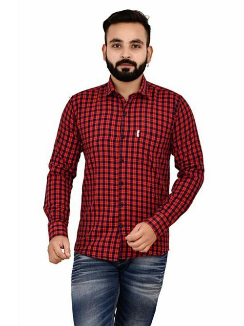 red cotton shirt - 17965045 - Very Small Image - 1