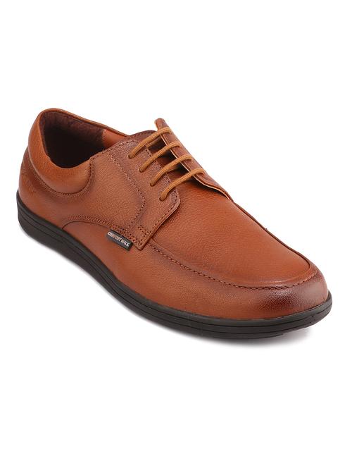 tan leather lace up shoes - 17965161 - Very Small Image - 1