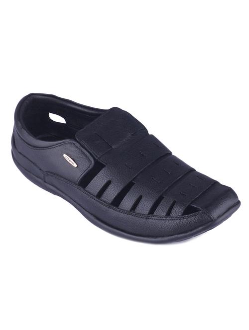 black leather slip on sandals - 17965181 - Very Small Image - 1