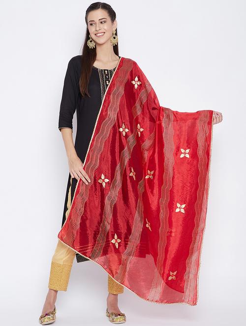 gota embroidered dupatta - 17965604 - Very Small Image - 1