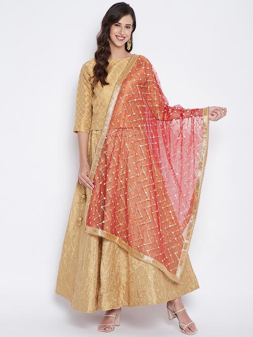 red net dupatta - 17965644 - Very Small Image - 1