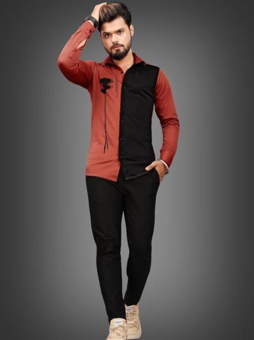 orange cotton shirt - 17965675 - Very Small Image - 1
