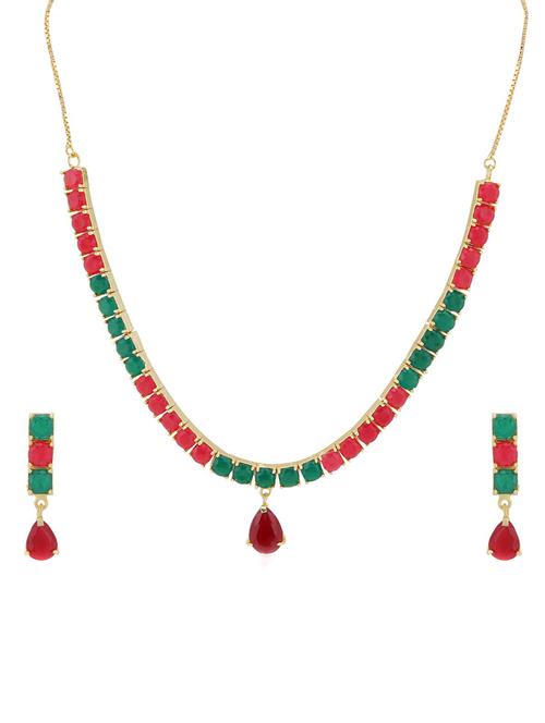 multi colored metal necklaces and earring set - 17965711 - Very Small Image - 1
