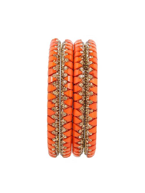 orange cubic zirconia crystal bangle (4 pc) - 17966134 - Very Small Image - 1