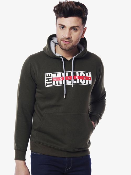 olive green printed sweatshirt - 17967288 - Very Small Image - 1