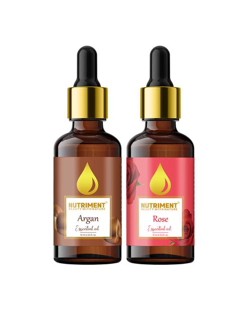 nutriment argan & rose essential oil, 15ml each (combo of 2) - 17967969 - Very Small Image - 1