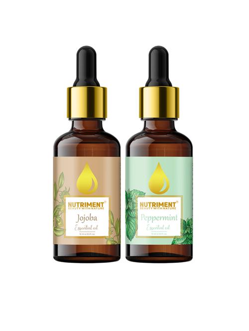 nutriment jojoba & peppermint essential oil, 15ml each (combo of 2) - 17968002 - Very Small Image - 1