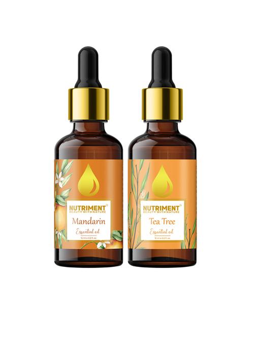 nutriment tea tree & mandarin essential oil, 15ml each (combo of 2) - 17968018 - Very Small Image - 1