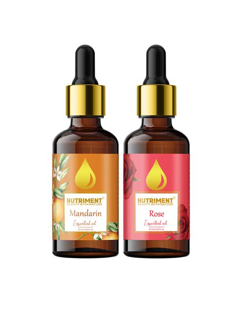 nutriment rose & mandarin essential oil, 15ml each (combo of 2) - 17968039 - Very Small Image - 1