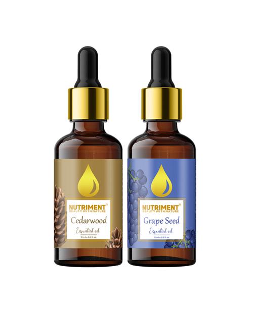 nutriment grape seed & cedarwood essential oil, 15ml each (combo of 2) - 17968054 - Very Small Image - 1