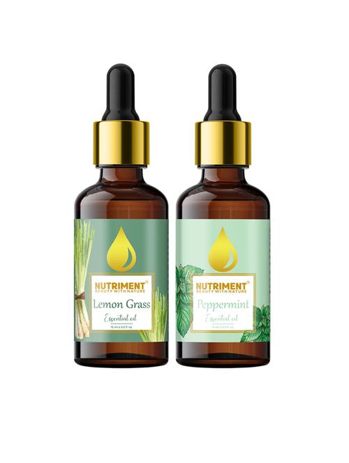 nutriment peppermint & lemon grass essential oil, 15ml each (combo of 2) - 17968077 - Very Small Image - 1