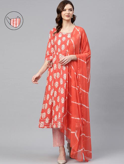 printed kurta pant set - 17968101 - Very Small Image - 1