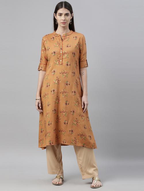 floral a-line kurta - 17968537 - Very Small Image - 1
