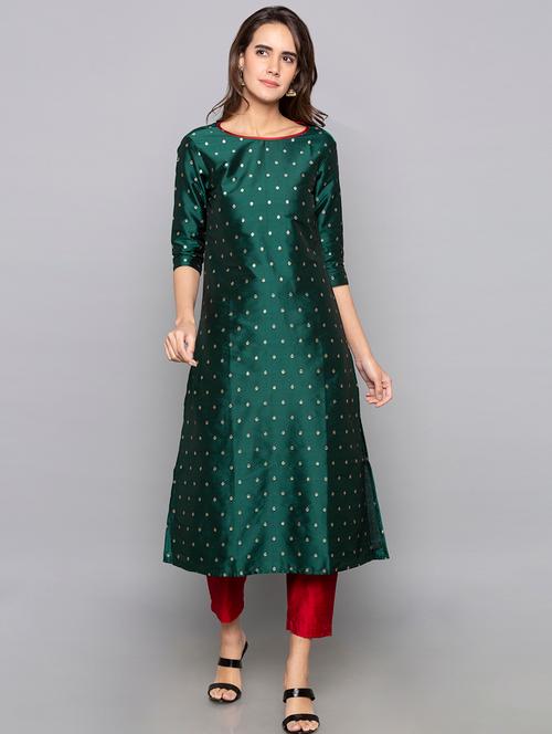 ethnic motifs a-line kurta - 17968552 - Very Small Image - 1