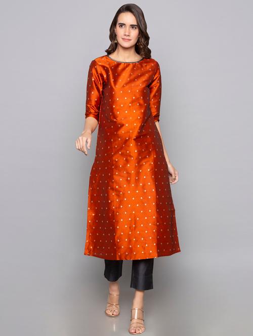 ethnic motifs a-line kurta - 17968553 - Very Small Image - 1