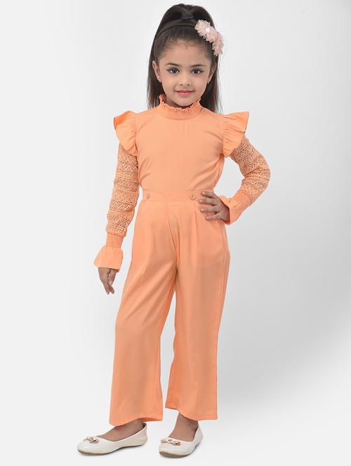 orange solid full length jumpsuit - 17968718 - Very Small Image - 1