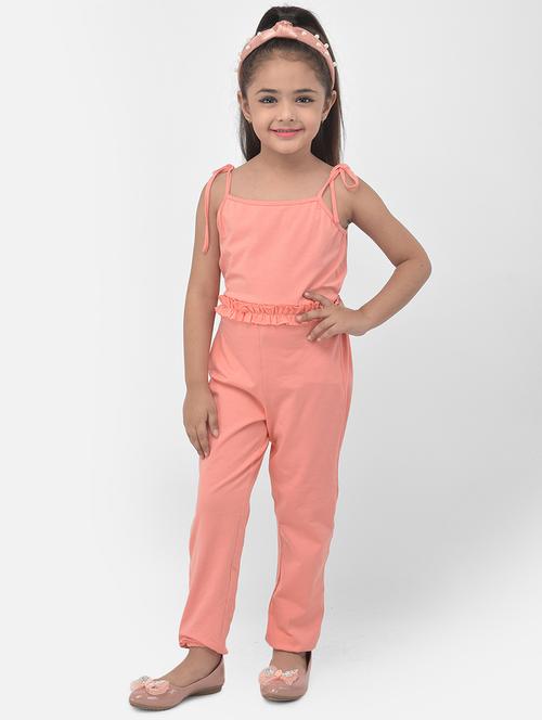 orange solid full length jumpsuit - 17968722 - Very Small Image - 1