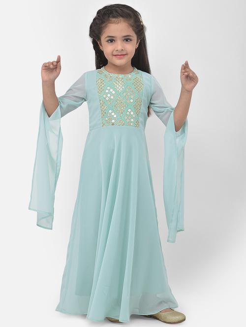 blue embellished party gown - 17968732 - Very Small Image - 1