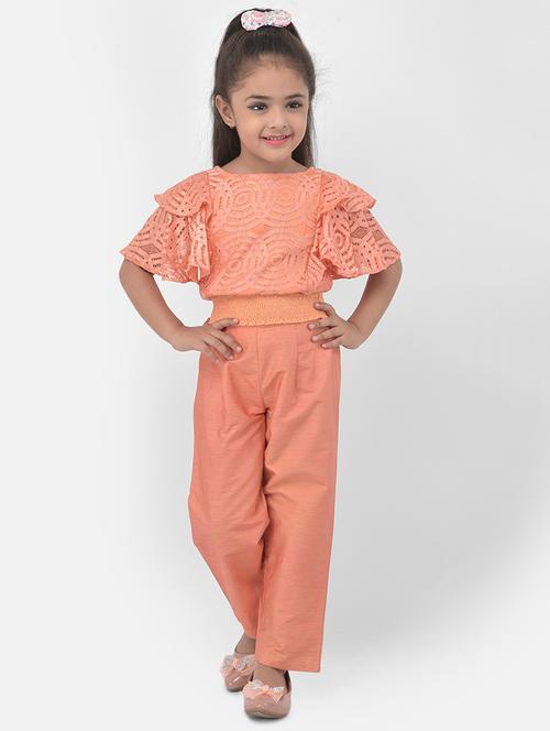 orange laced suit set - 17968735 - Very Small Image - 1