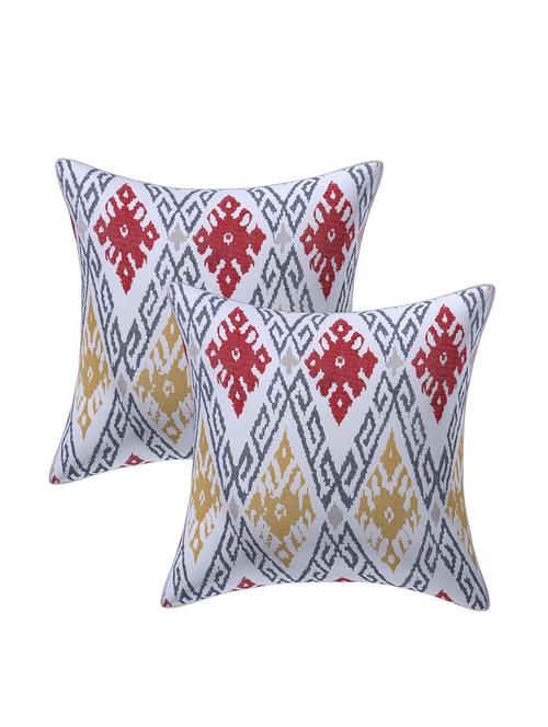 texstylers cotton canvas 200 tc block printed 16x16 inches jaipuri style cushion cover(pack of 2) - 17968993 - Very Small Image - 1