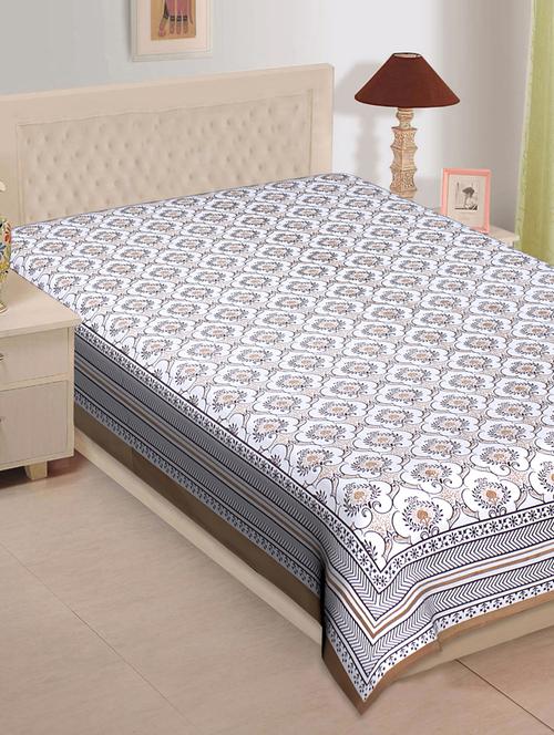 texstylers pure cotton 60x90 inches jaipuri abstract print 200 tc single bedsheet - 17969078 - Very Small Image - 1