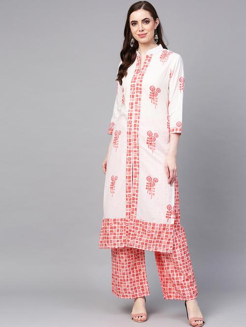 printed kurta palazzo set - 17970311 - Very Small Image - 1